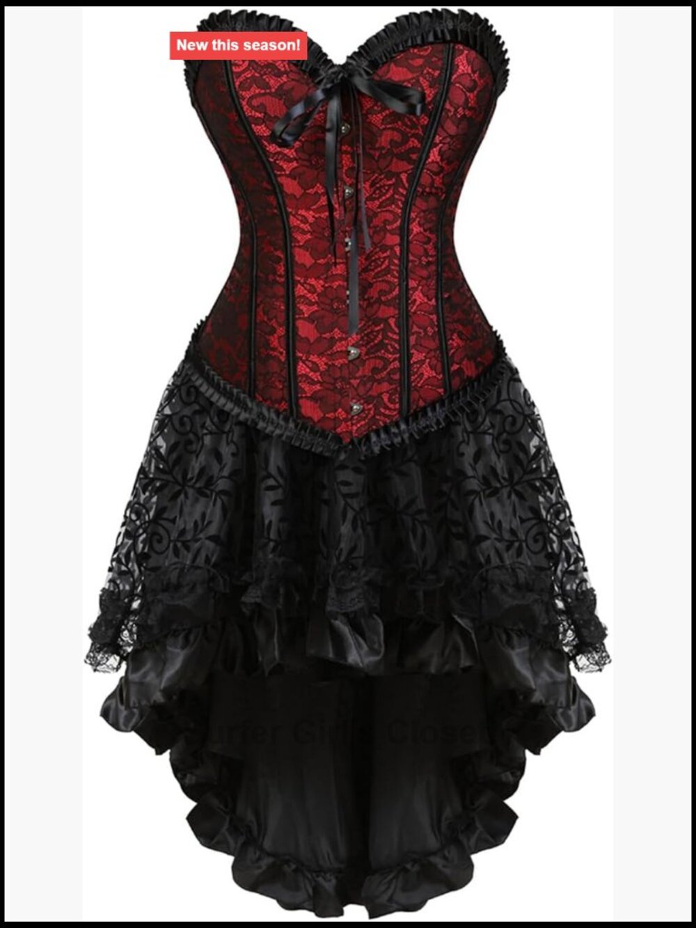 Overbust Corset Top, Halloween Costume, Steampunk, Medieval, Renaissance,